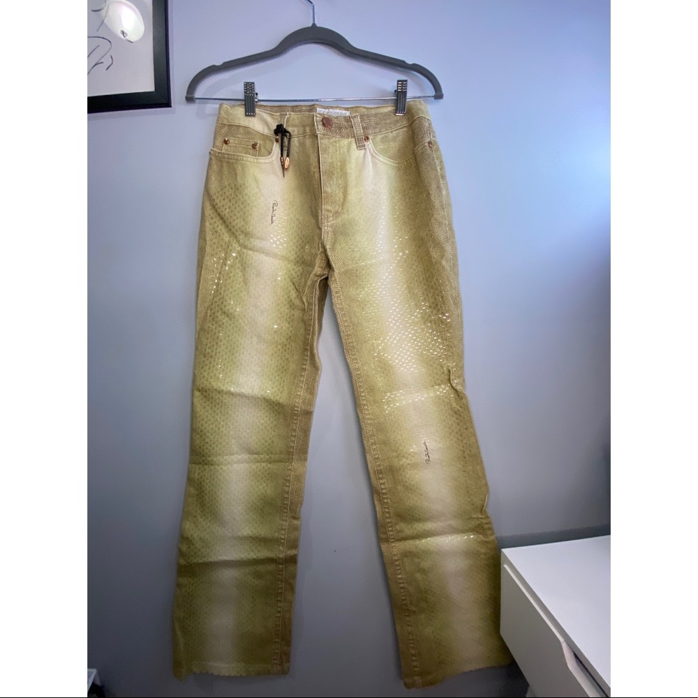 Vintage Roberto Cavalli Boot-Cut Python Snake